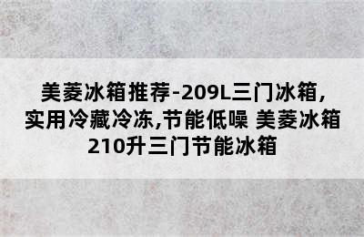 美菱冰箱推荐-209L三门冰箱,实用冷藏冷冻,节能低噪 美菱冰箱210升三门节能冰箱